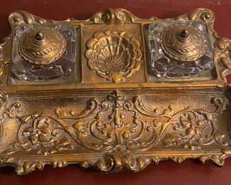 Brass Inkwell
