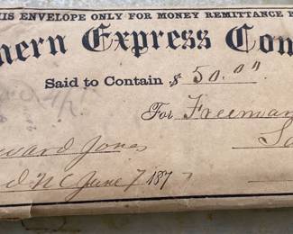 1870's Southern Express Company Paper Ephemera