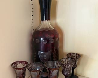 Bohemian Decanter Set