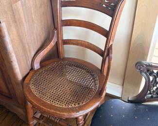 Victorian cane bottom chair