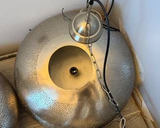 Vintage spaceship pendants pewter color quantity 3