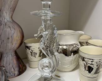 Waterford seahorse Candlestick