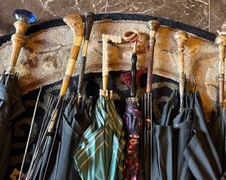 Vintage umbrellas.. beautiful handles