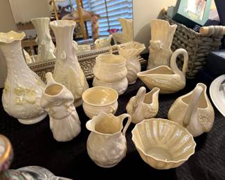 Belllleek yellow Irish pottery