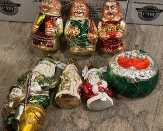 Large selection of vintage Christmas with Waterford ornaments as well