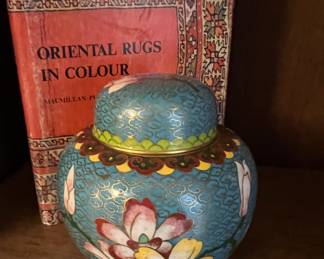 Antique Chinese Cloisonné
Blue white Ginger Jar 