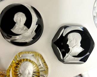 Baccarat crystal paper weights