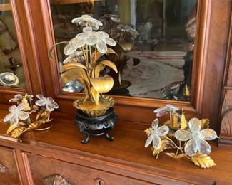 Vintage Florentina cut  Crystal flower