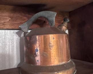 Vintage copper tea kettle