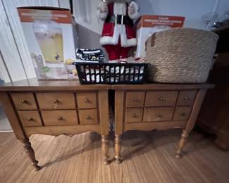 Pair of night stands solid wood