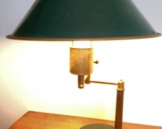 Vintage Brass Swing Arm Table Lamp