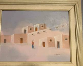 Southwestern Native American Pueblo Scene