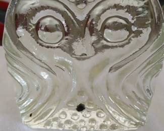 Glass Owl Paperweight