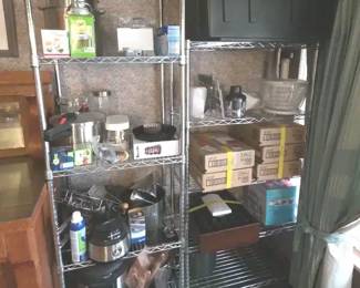 Two Metal Shelves Contents Not Included