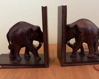 Vintage Elephant Book Ends