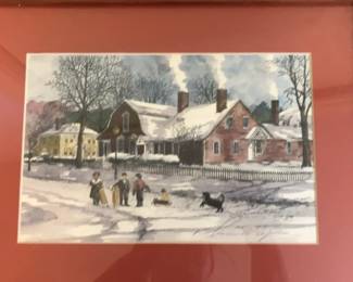 Strong Howard House in the Snow print by Diana Wythe Tyler