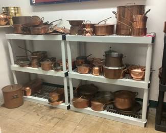 Fantastic collection of copper cookware