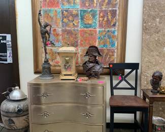 Hooker cabinet, artwork