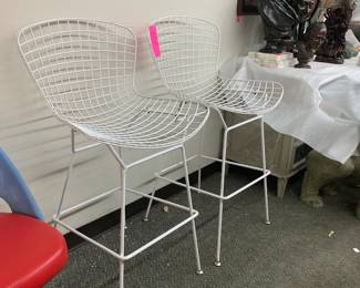 Bertoia-style bar stools