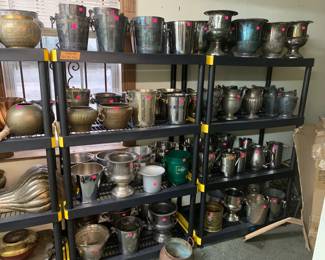 Silver plate Champagne Buckets and Water Pitchers