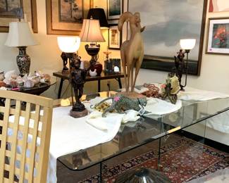 Glass Dining Table, Decor, Art