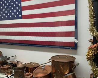 Lots of copper pots and pans