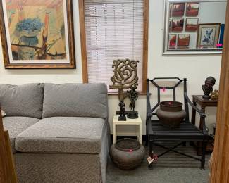 Sofa (one of two), Decor