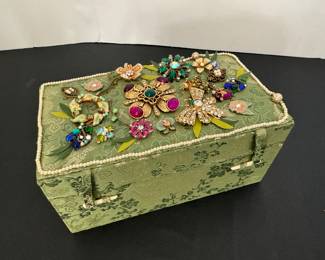#30- $60 Creation by Terry - Rhinestone jewelry box - 9x5