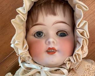 #36 - $125 - 1918 Fulper Pottery Doll Company 24". Original hair and clothing. 