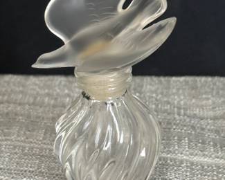#19- $36 - LALIQUE France crystal L'Air du Temps crystal bottle 