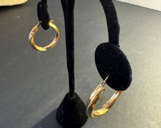 #50 -$325 - 10kt yellow gold hoops 6.47gr. 