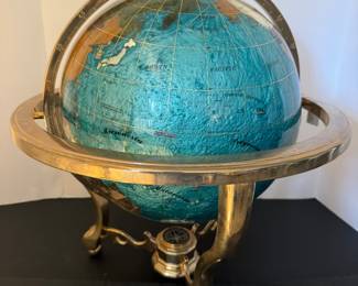142-$350	Alexander Kalifano gemstone globe 20’H x 18Wx18W	 