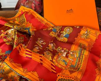 #187 - $380 - Hermès Scarf Astres et Soleils $ 380 - Very good condition.