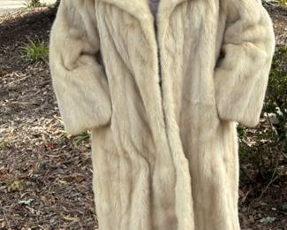 #61 -$400- Cream mink coat stroller1960’s 			 