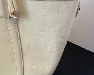 #53 -$1,050 - Christian Dior vinyl patent cammage cream purse 