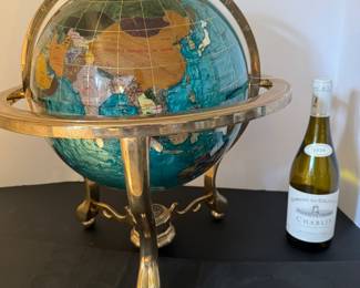 142-$350	Alexander Kalifano gemstone globe 20’H x 18Wx18W	 