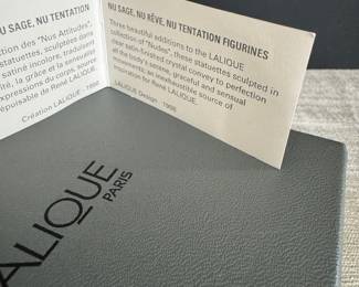 #23 - $100 - LALIQUE France crystal Nu Reve Assis. 