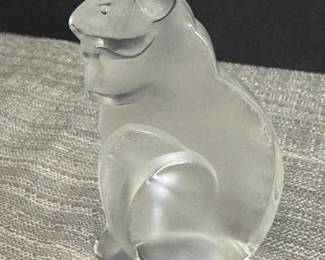 #21 - $65 - LALIQUE France crystal mouse 