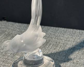 #20- $60 - LALIQUE France crystal paperweight "Rooster" 