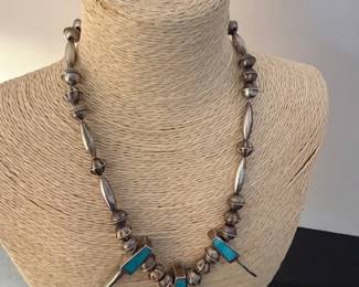 #80-  $400 - Navajo Bear Claw Necklace 16"