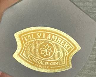 #29 - $44- Val St Lambert signed Belgiam, frosted crystal madonna. Circa 1950's