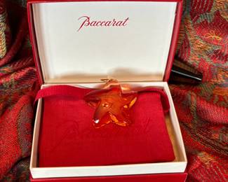 #180 - Baccarat crystal sea Star amber $120