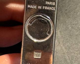 #73 - $495 -Vintage Rare Dupont France, Paris lighter silvered. Art Deco style. 