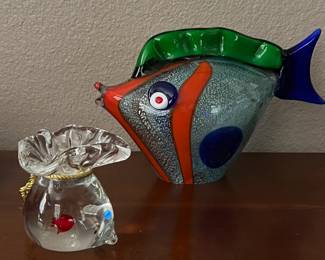 #151 - $70 - Murano fish set - 2 pieces 