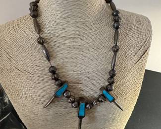 #80-  $400 - Navajo Bear Claw Necklace 16"