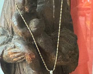 #3- $225- 18kt white gold and black sea pearl (chain not included)