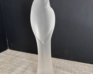 #29 - $44- Val St Lambert signed Belgiam, frosted crystal madonna. Circa 1950's