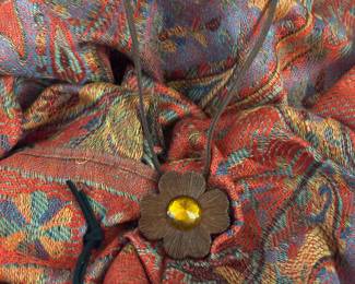 #182 - Yves Saint Laurent Pendant clover and rhinestone $180