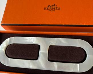 #184 - Hermes Belt buckle mother of pearl $240 