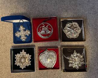 Sterling towle ornaments $40-$50 each - there is about 20 of them. 